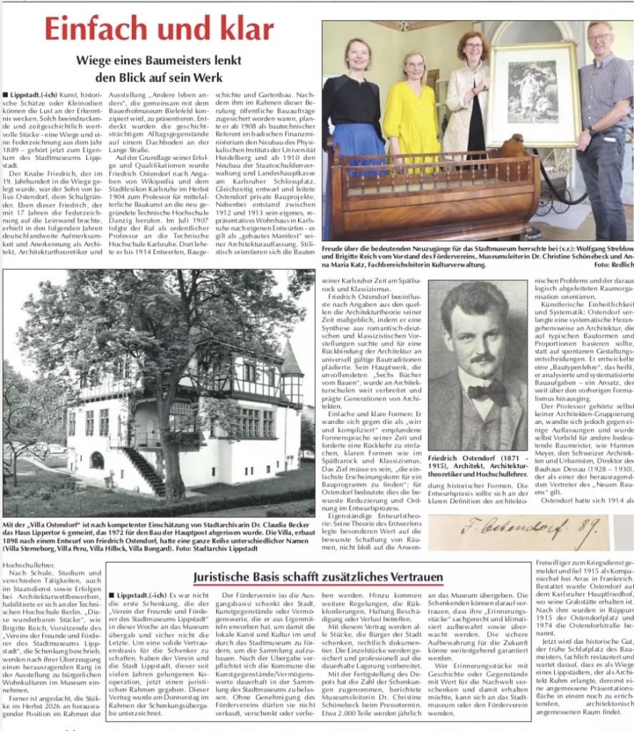 Schenkung für das Stadtmuseum