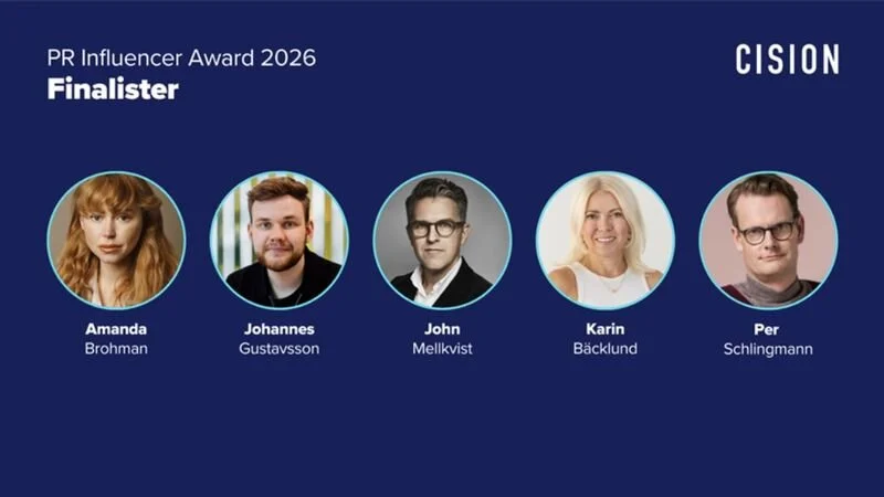 Finalister Cision PR influencer award 2026 Per Schlingmann