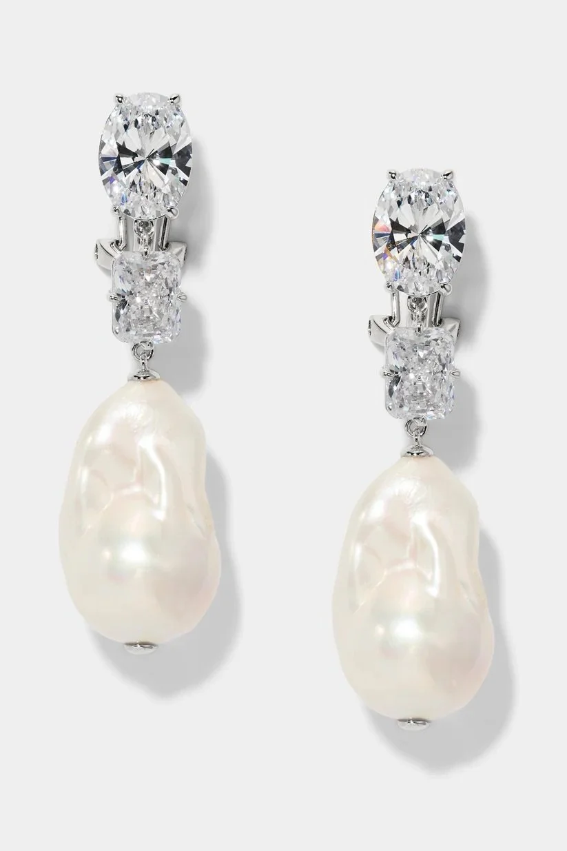NADRI MADRID TRIPLE DROP EARRINGS SILVER
