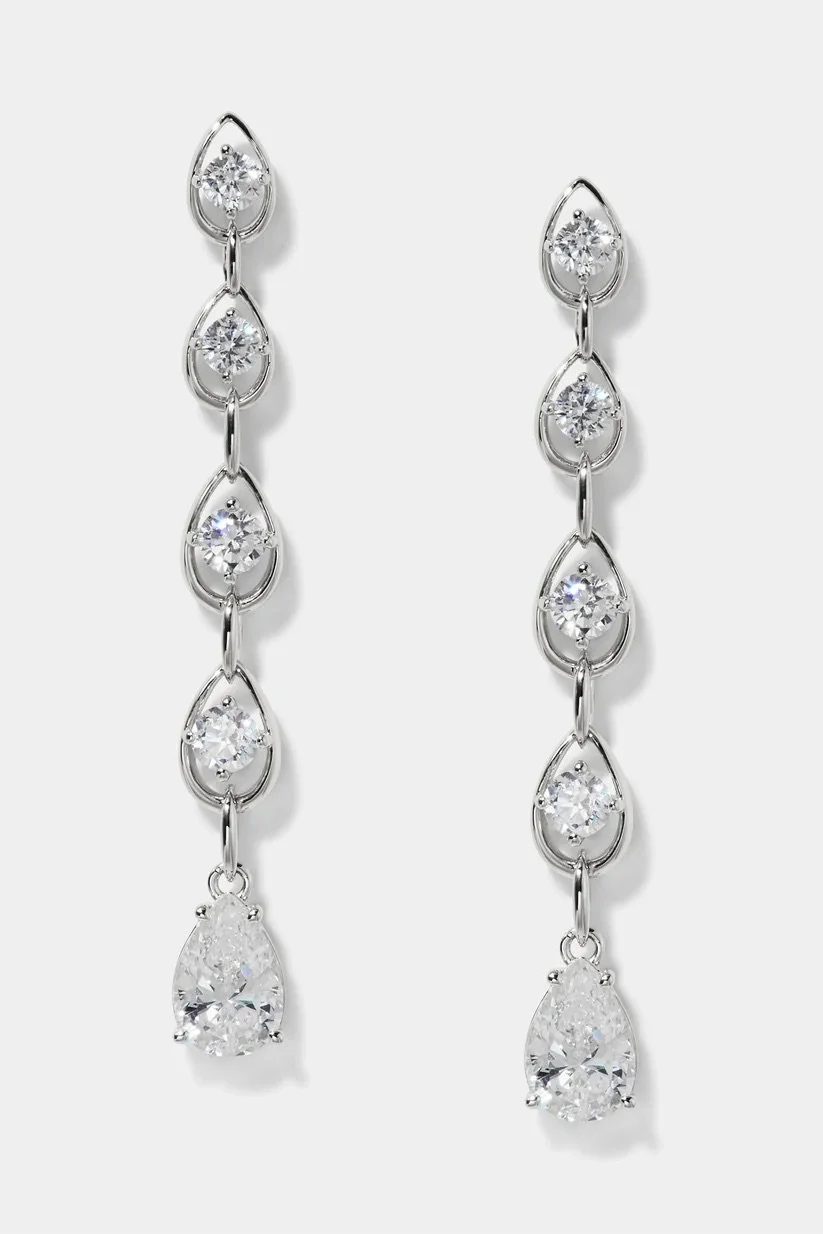 NADRI  IT GIRL PENDANT EARRINGS SILVER