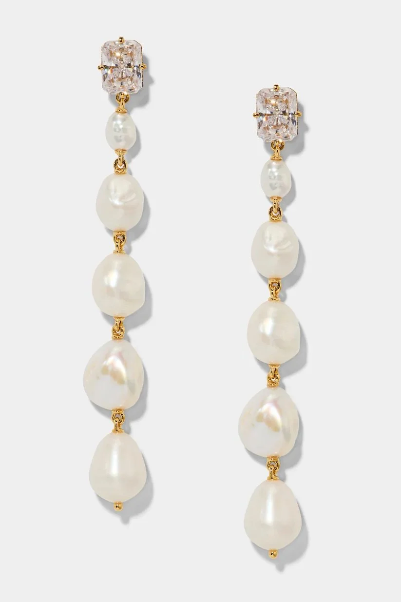 NADRI MADRID PEARL EARRINGS GOLD