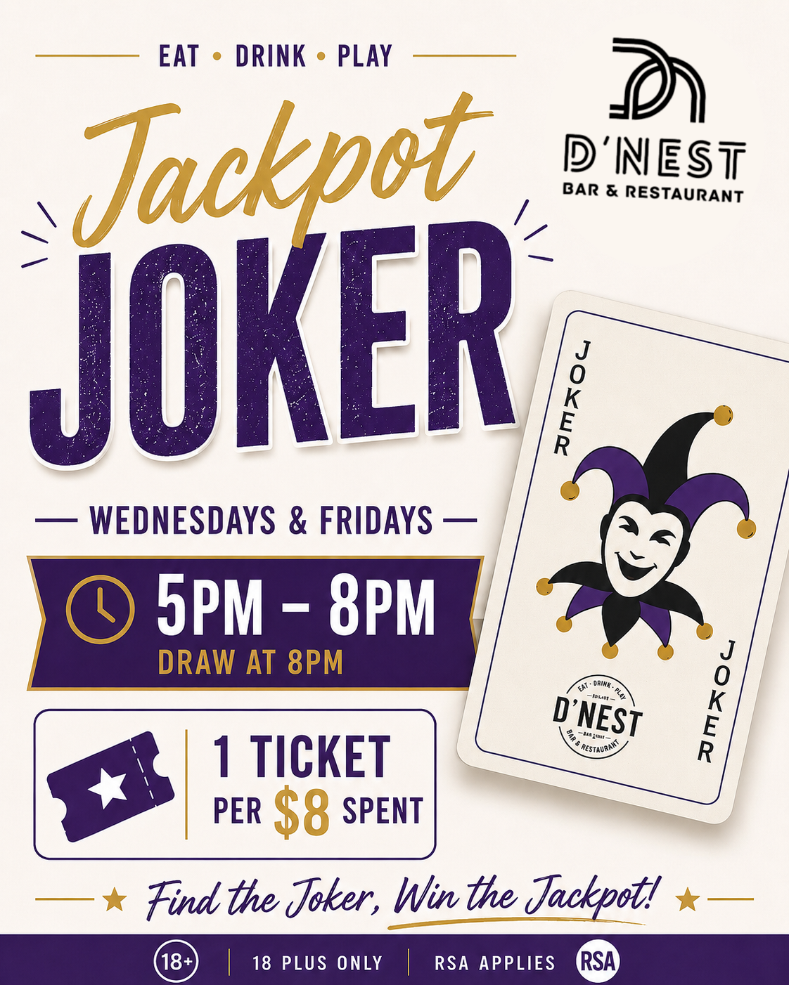 $1,100 Jackpot on Wednesday
