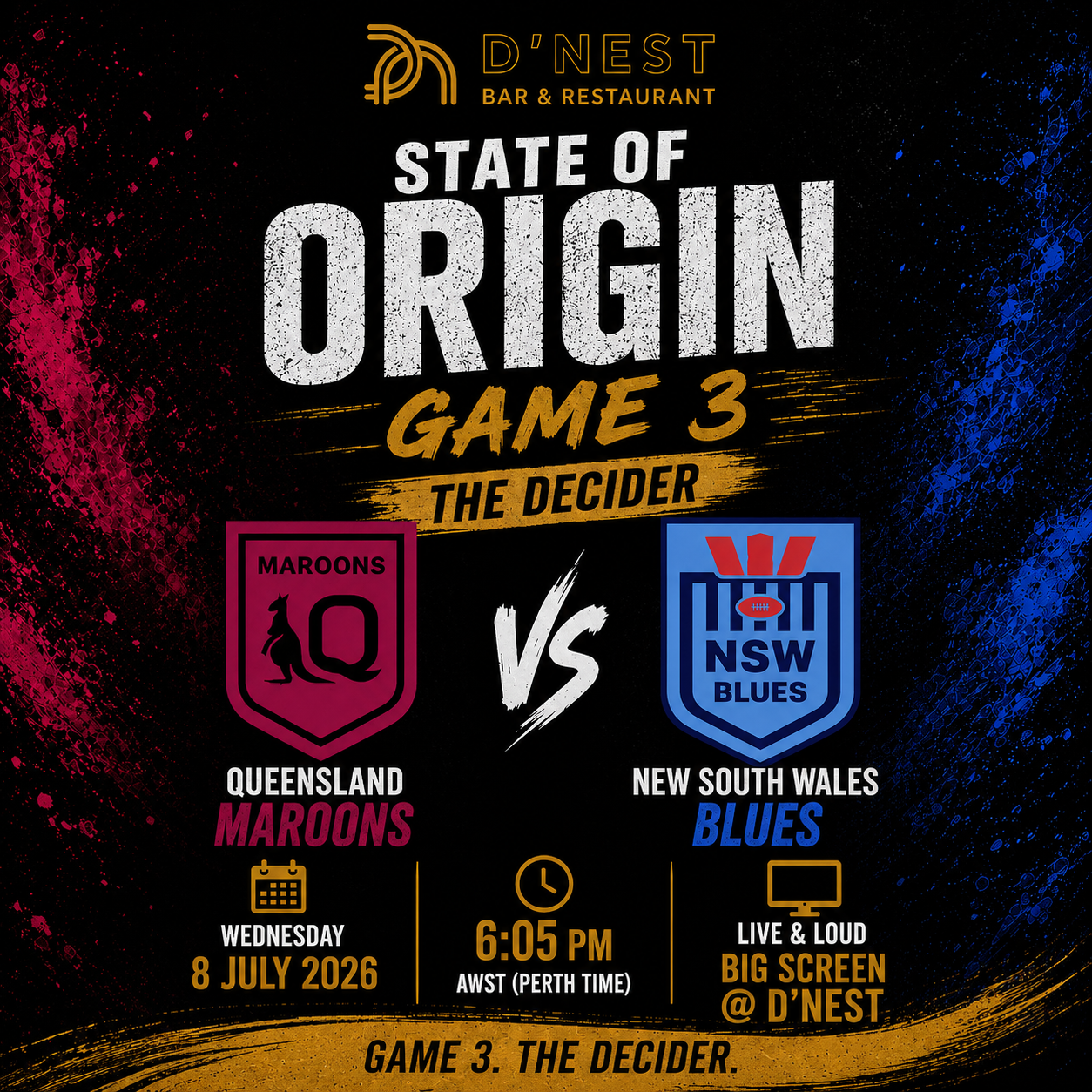 State of Origin Game 3 Live &amp; LOUD