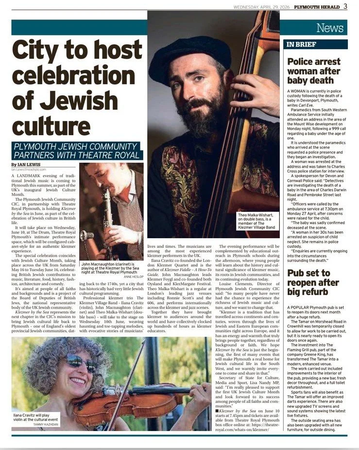 We're in the Plymouth Herald!