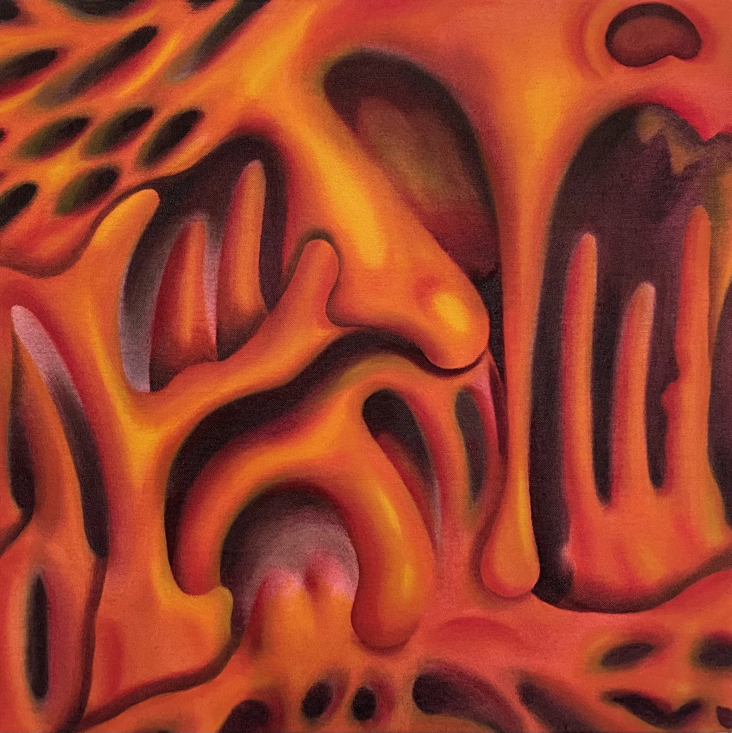 Painting of a hellish environment