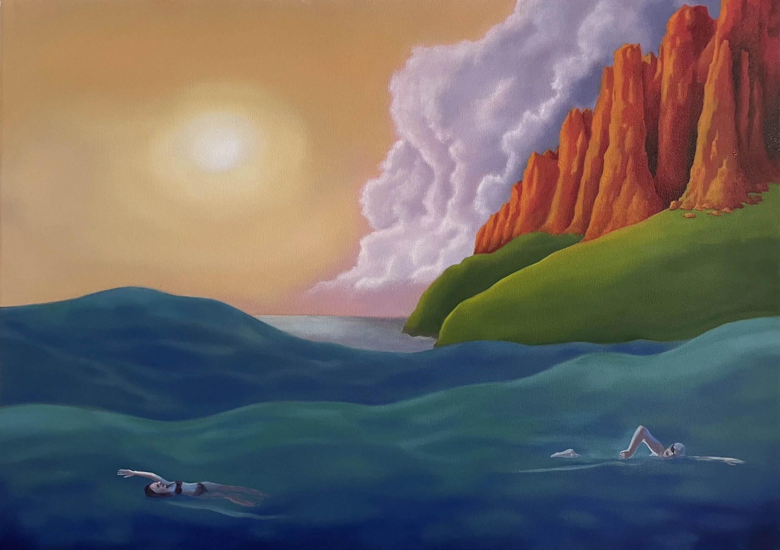 Painting representing my feelings of insignificance, joy and awe in relation to the natural world