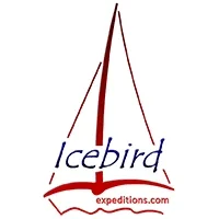 Iceberg Expeditions logo with a stylized iceberg and sailboat graphic