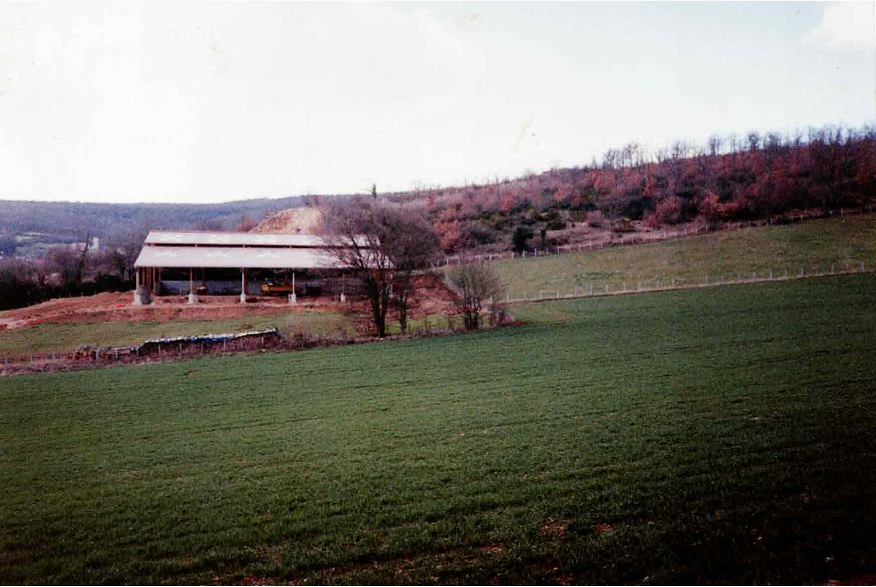 La stabulation en construction.