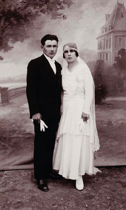 Henri et Henriette DUPUIS lors de leur mariage.