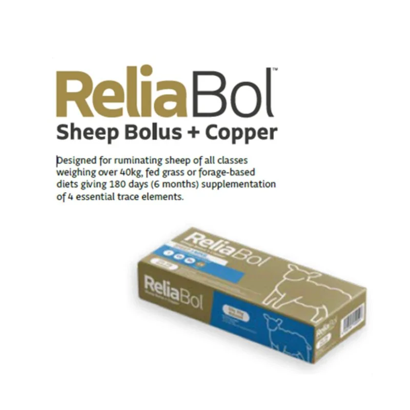 ReliaBol mineralbolus med kobber til sau for bedre mineralopptak