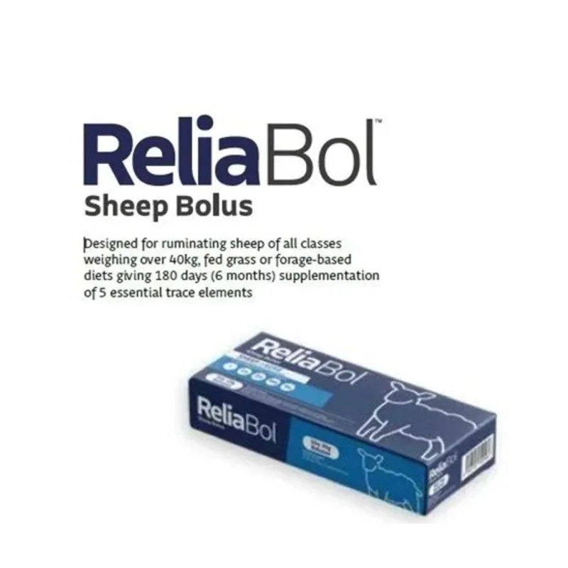 ReliaBol mineralbolus uten kobber til sau for beiteområder med lavt kobberbehov