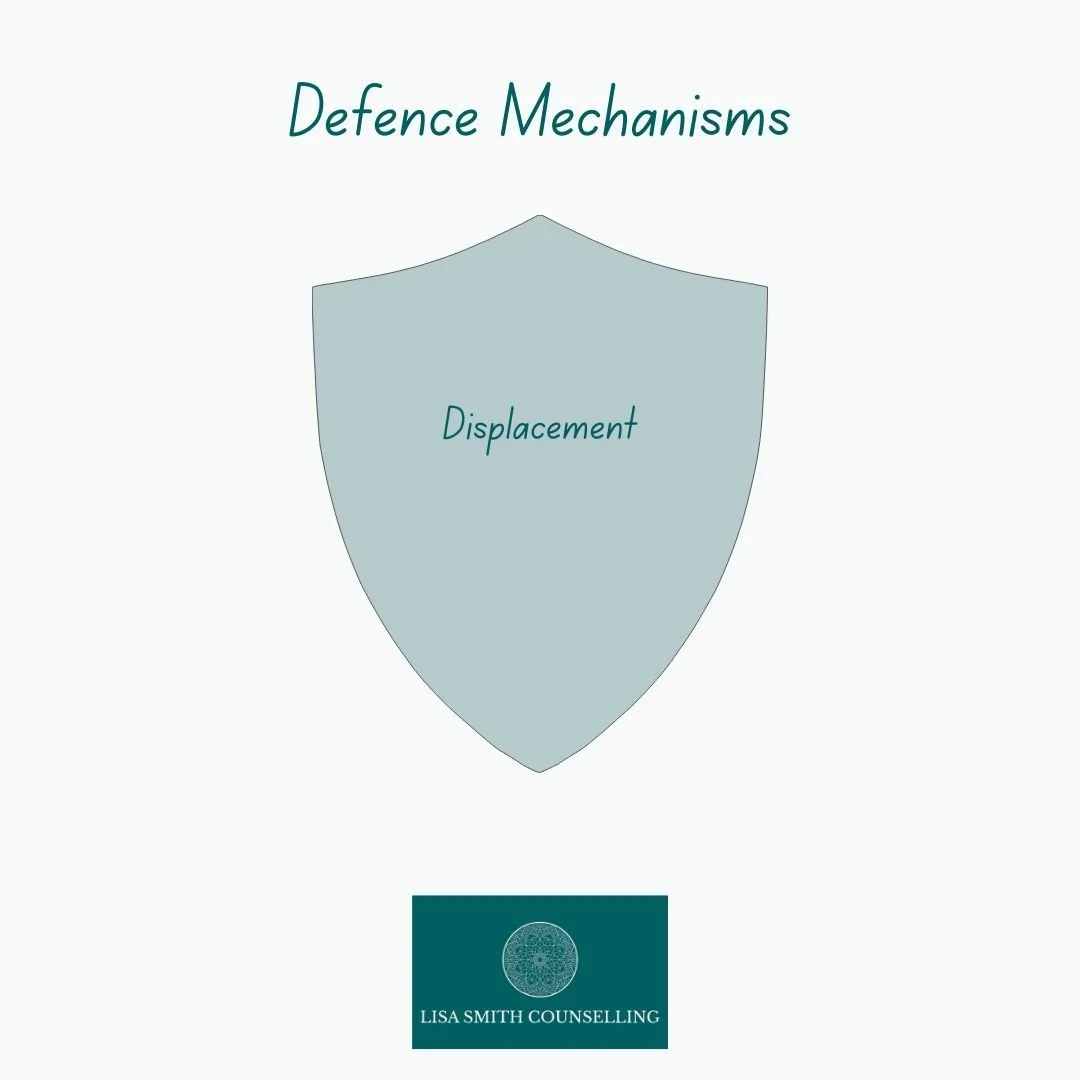 Displacement is when we direct strong feelings/emotions onto a person or object that doesn't feel threatening

If you are considering counselling/psychotherapy &amp; would like an informal chat, email: lisa@lisasmithcounselling.com 

#counselling #co