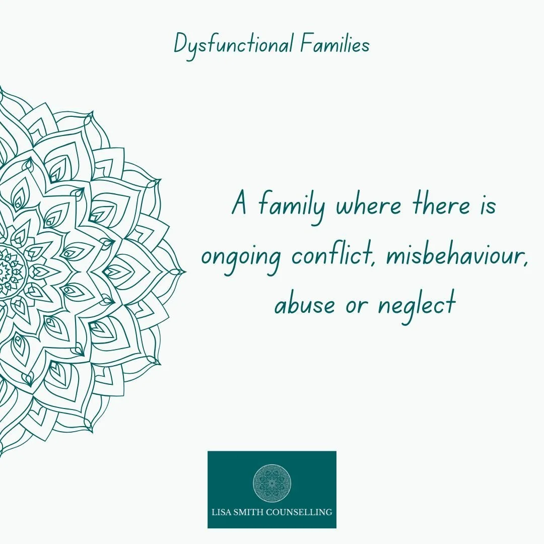 Dysfunctional families are when there is ongoing conflict, misbehaviour or abuse. Patterns within behaviour could include:

🚨Acting as if you are the perfect happy family in front of others.
🚨Parents needs come first
🚨Ignoring uncomfortable topics