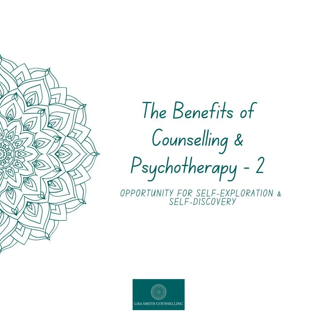 Counselling and Psychotherapy provide the opportunity to learn about ourselves, which provides a greater understanding of our personality, values, and beliefs. It allows an increase in self-awareness and insight into our own role in our problems.  Aw