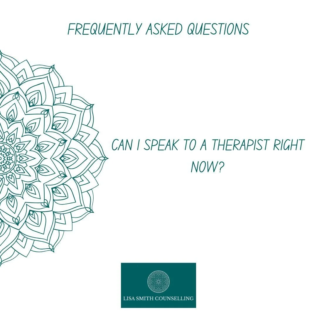 Therapists work by appointment only, so realistically a therapist having instant availability is unlikely.

Therapy is not a quick fix; although we work with crises, we aren't available 24/7.  If you are ever in need of immediate help, here are some 