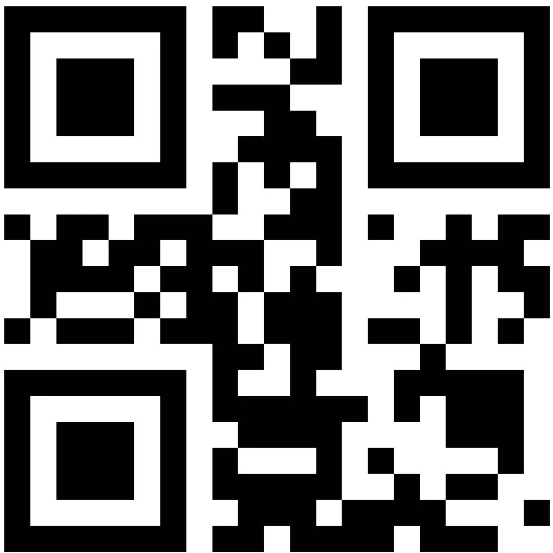 A black and white QR code.