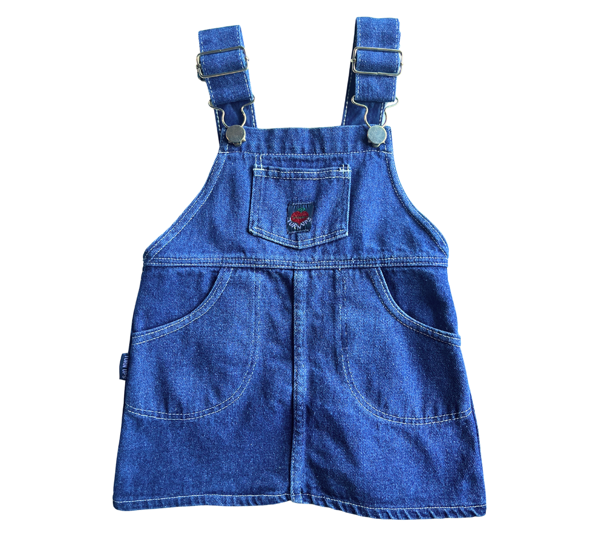 90s Target Turnups Denim Pinafore Dress Size 0 - 1
