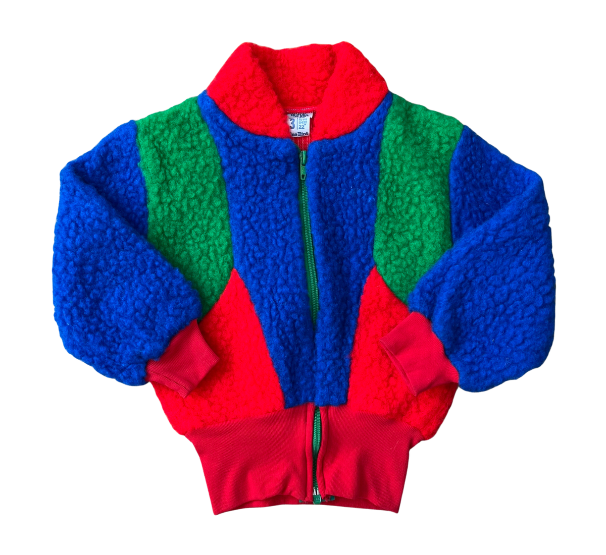90s Kid Ultimate Fleece Colourblock Zip Jacket Size 3