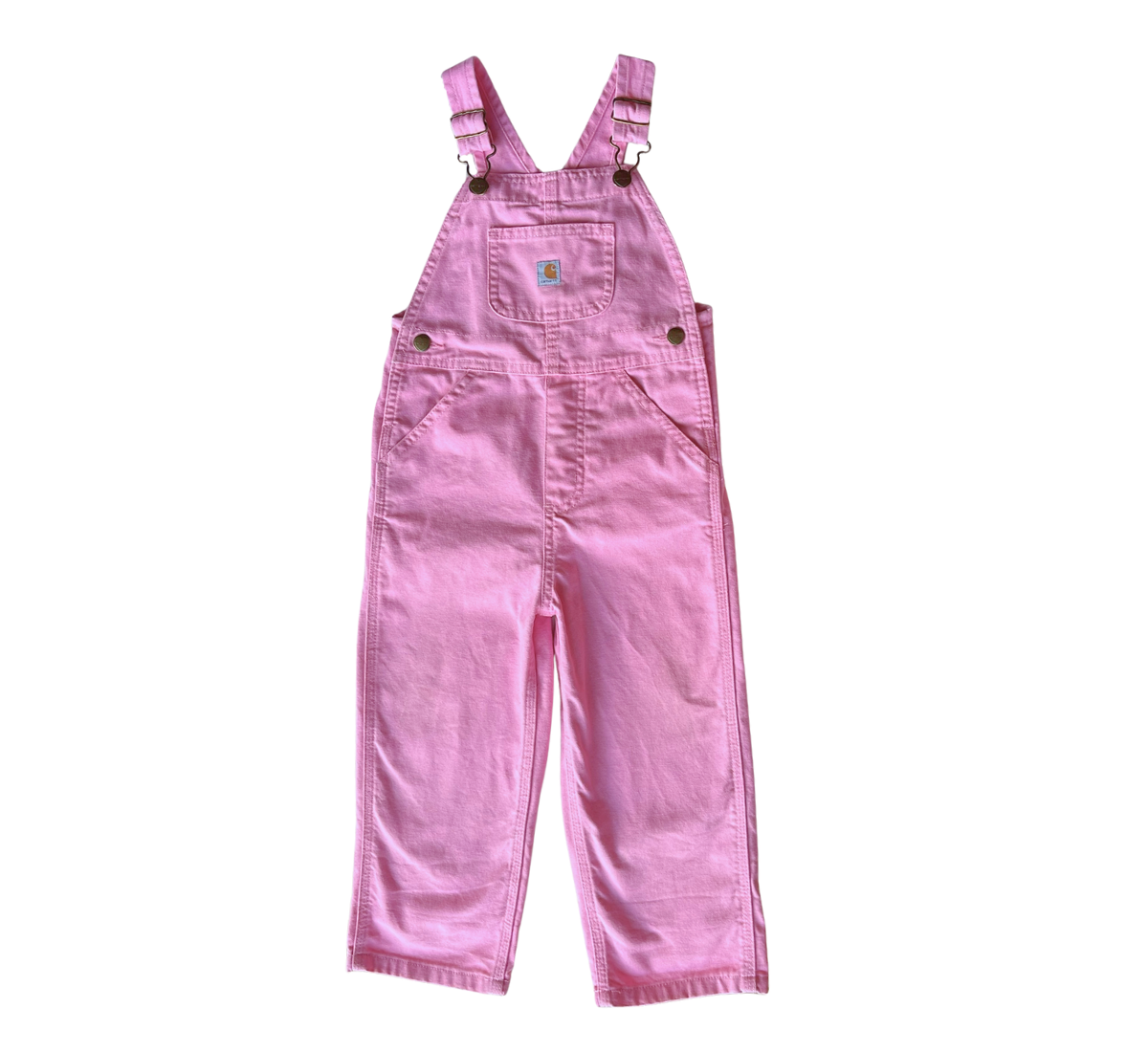 Carhartt Pink Heart Canvas Bib Overalls Size 2