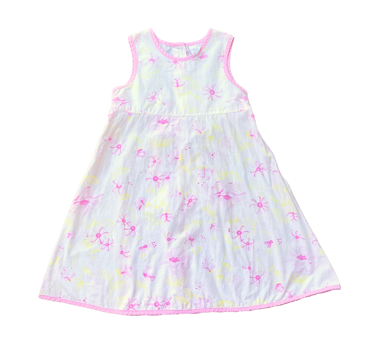 Y2K Target Daisy Print Summer Dress White Size 4-5