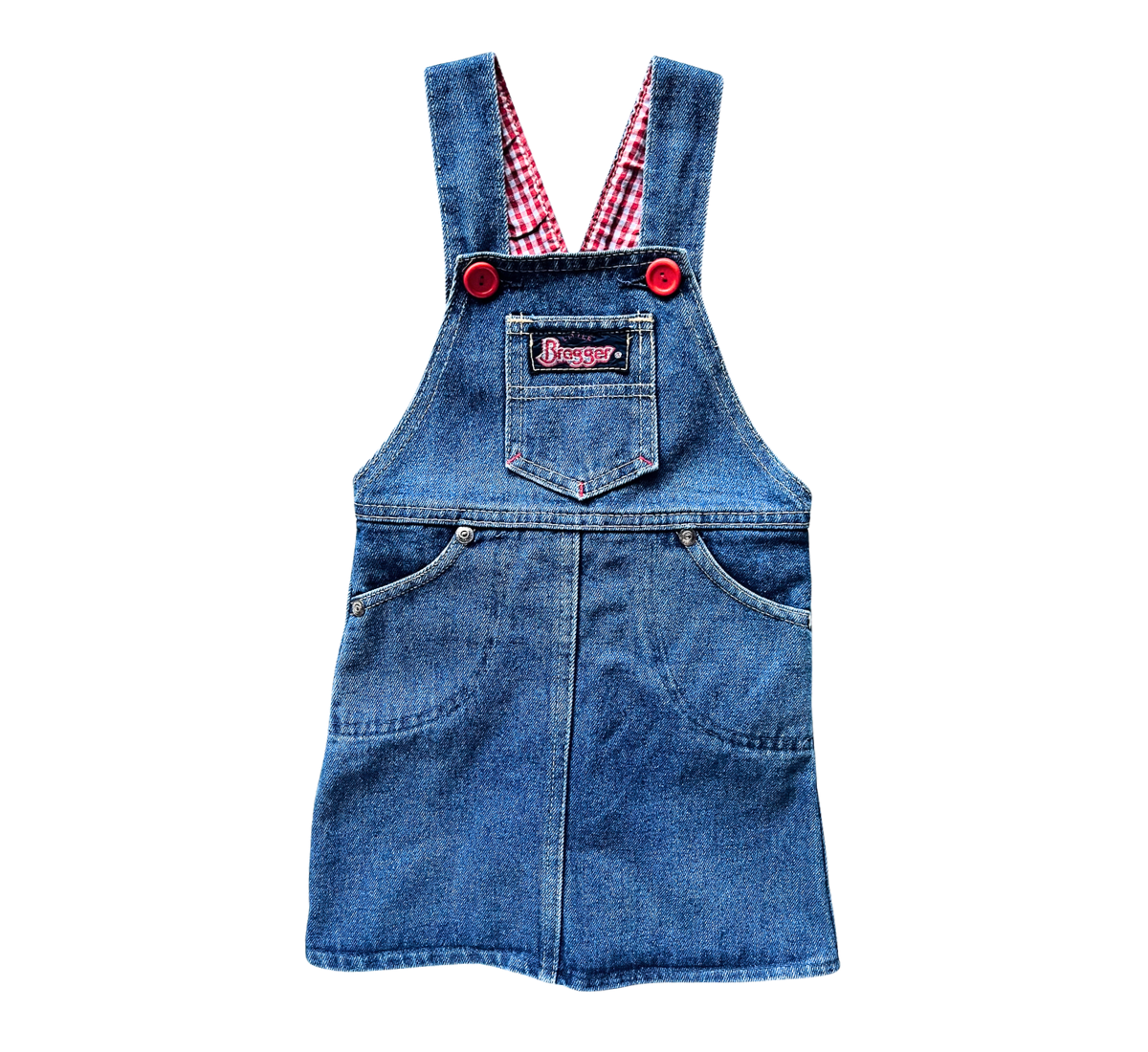 90s Little Bragger Denim Pinafore Size 1