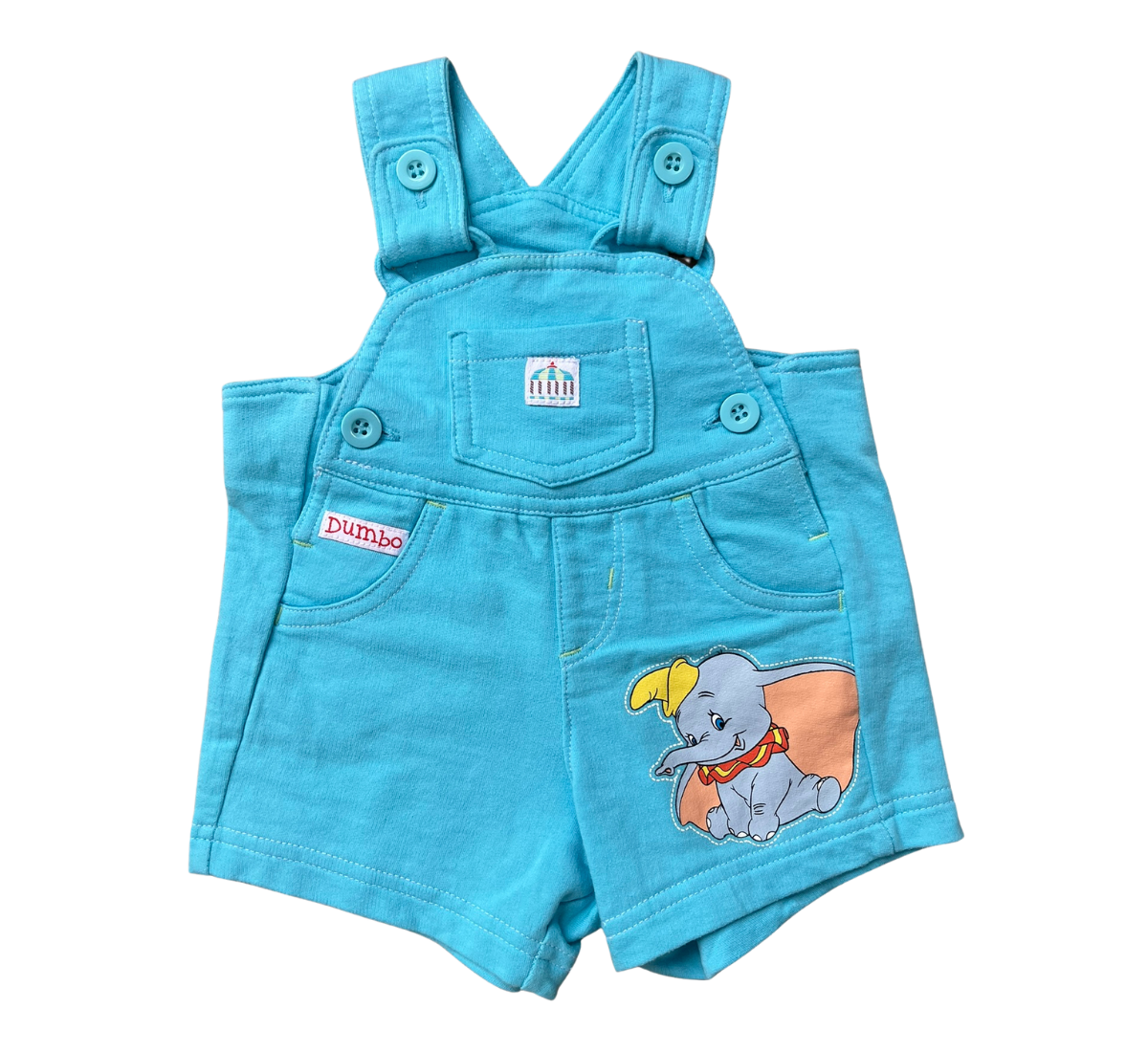 Y2K Target Dumbo Disney Baby Shortalls Size NB