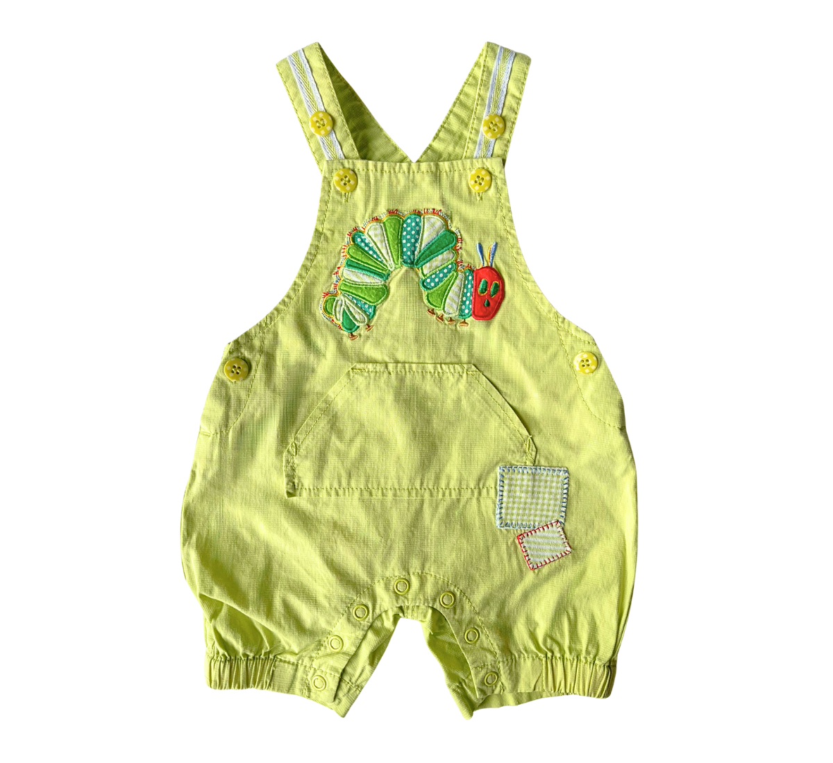 Hungry Hungry Caterpillar Embroidered Baby Overalls Green Size NB - 000
