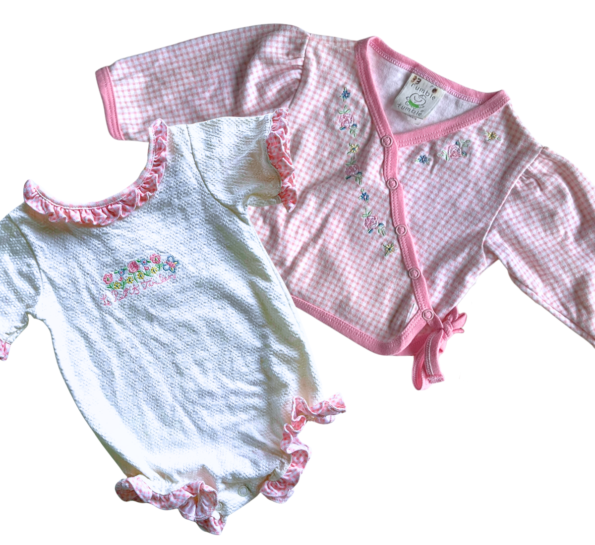 90s Rumble Tumble Deadstock Pink Gingham 2-Piece Set Size 000 - 00