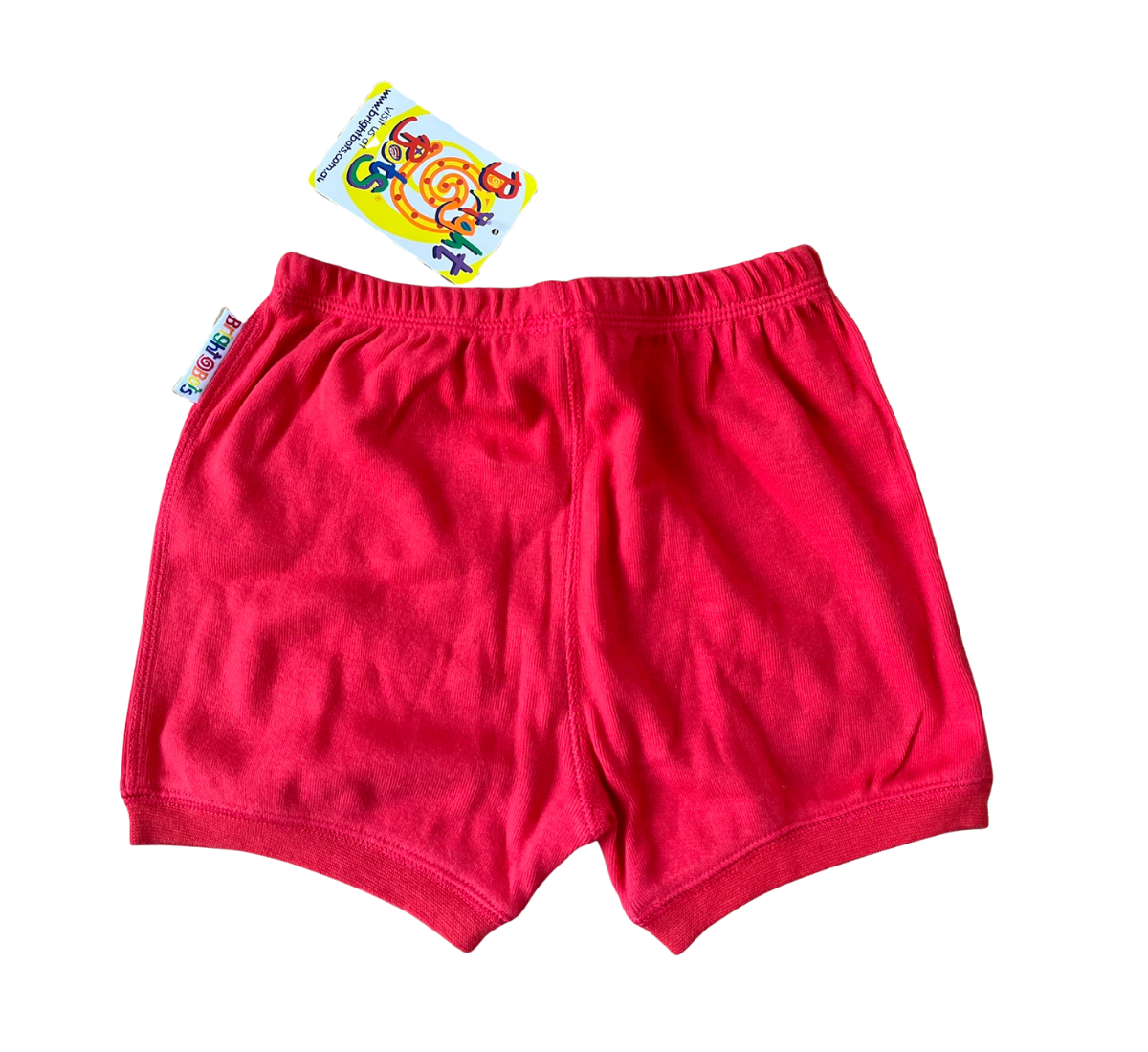 Y2K Bright Bots Red Summer Shorts Size 2 BNWT