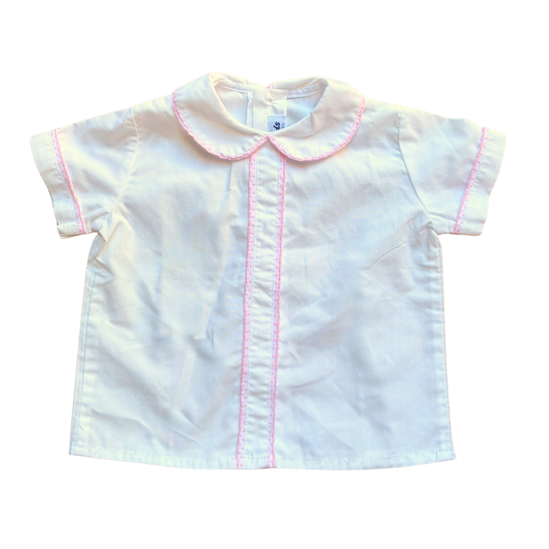 90s Italian Vintage Peter Pan Collar Blouse Size 1