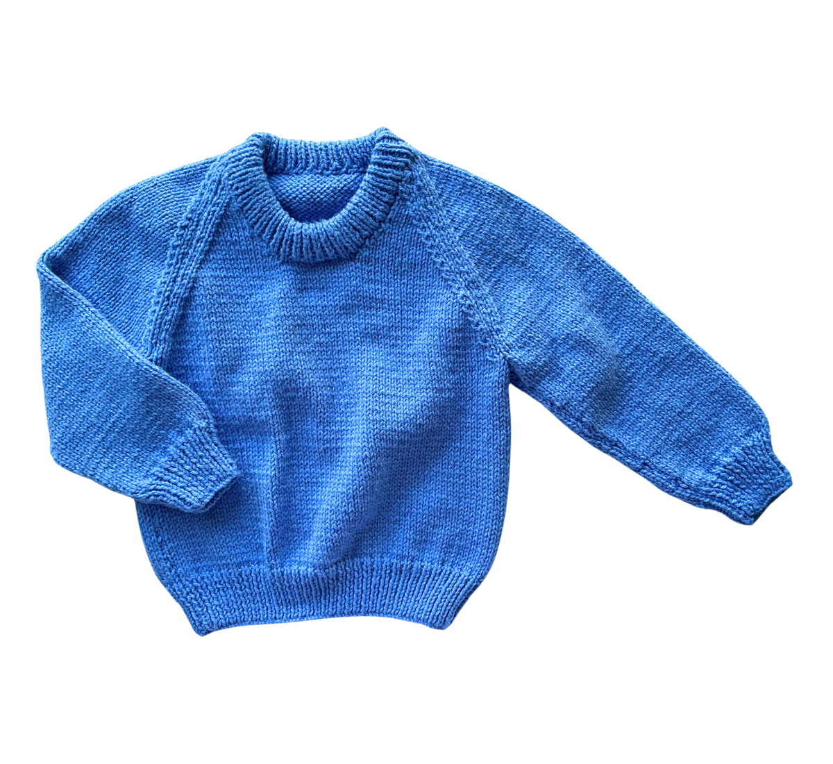 Azure Blue Handmade Knit Jumper Size 3