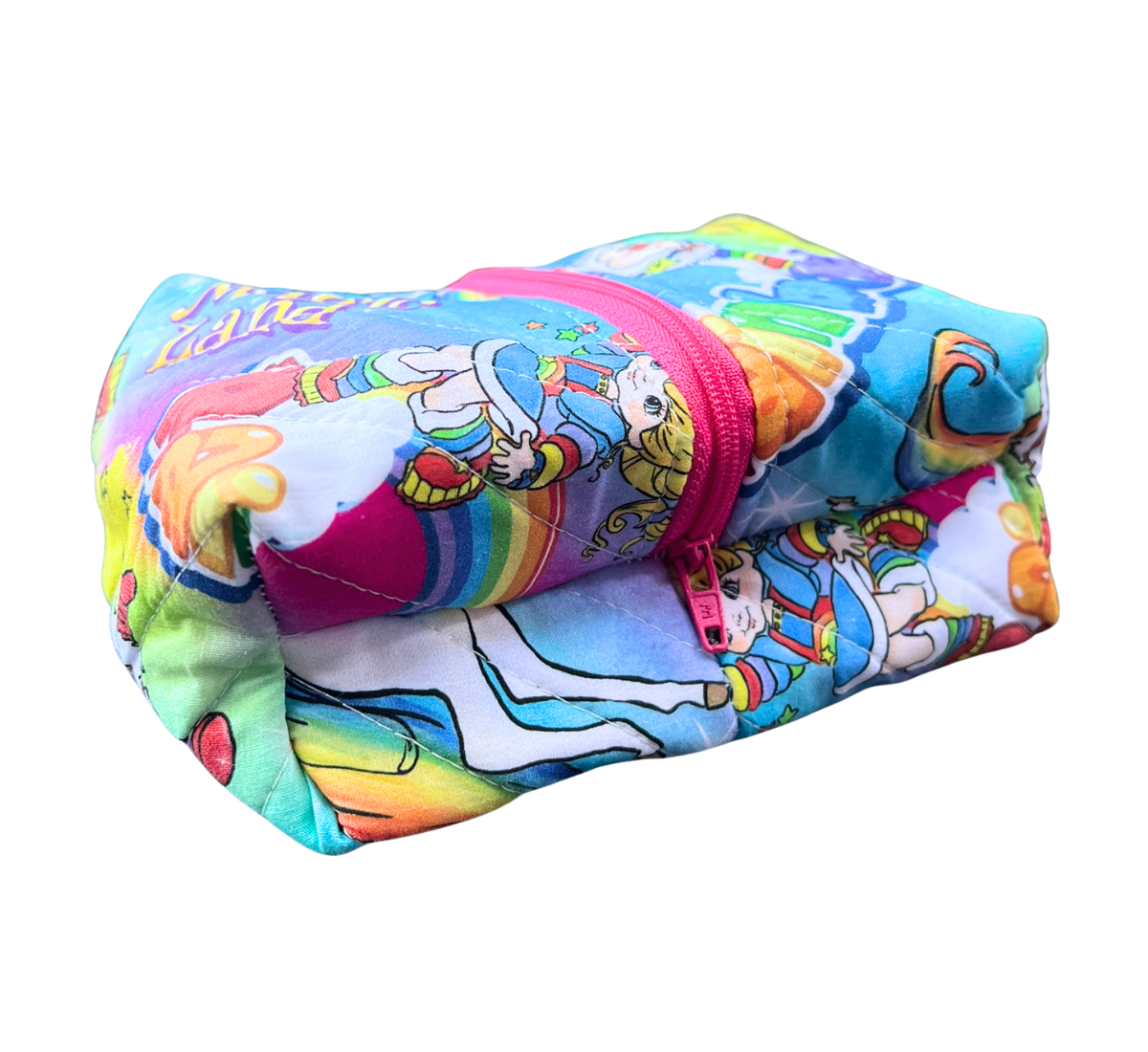 Rainbow Brite Vintage Quilted Storage Pouch