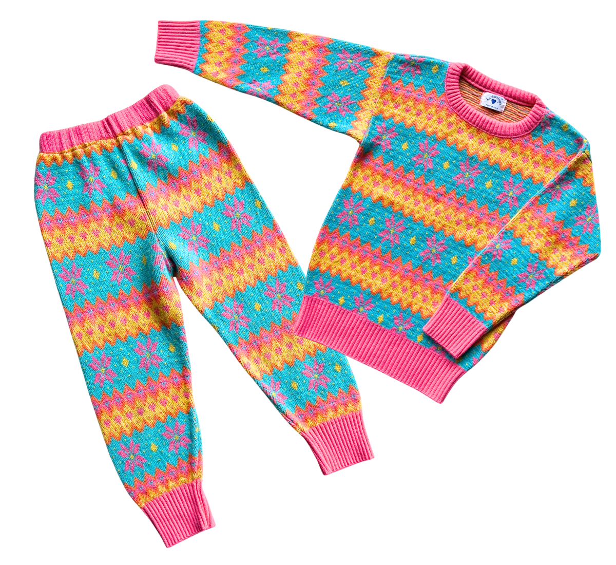 90s Hartstrings Nordic Knit Set Size 8-9