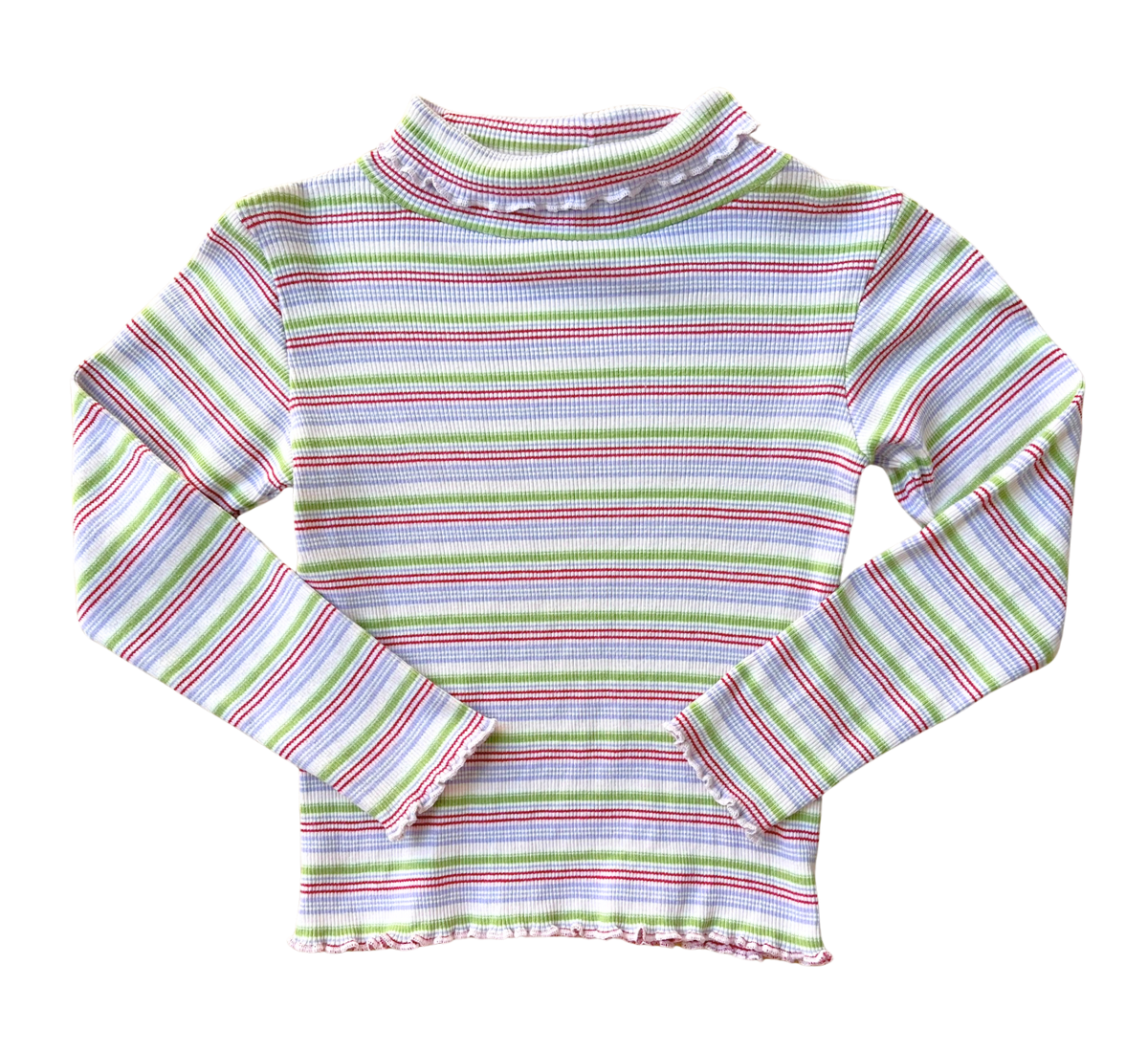 90s Ladybird Purple Rib Stripe Long Sleeve Top Size 7