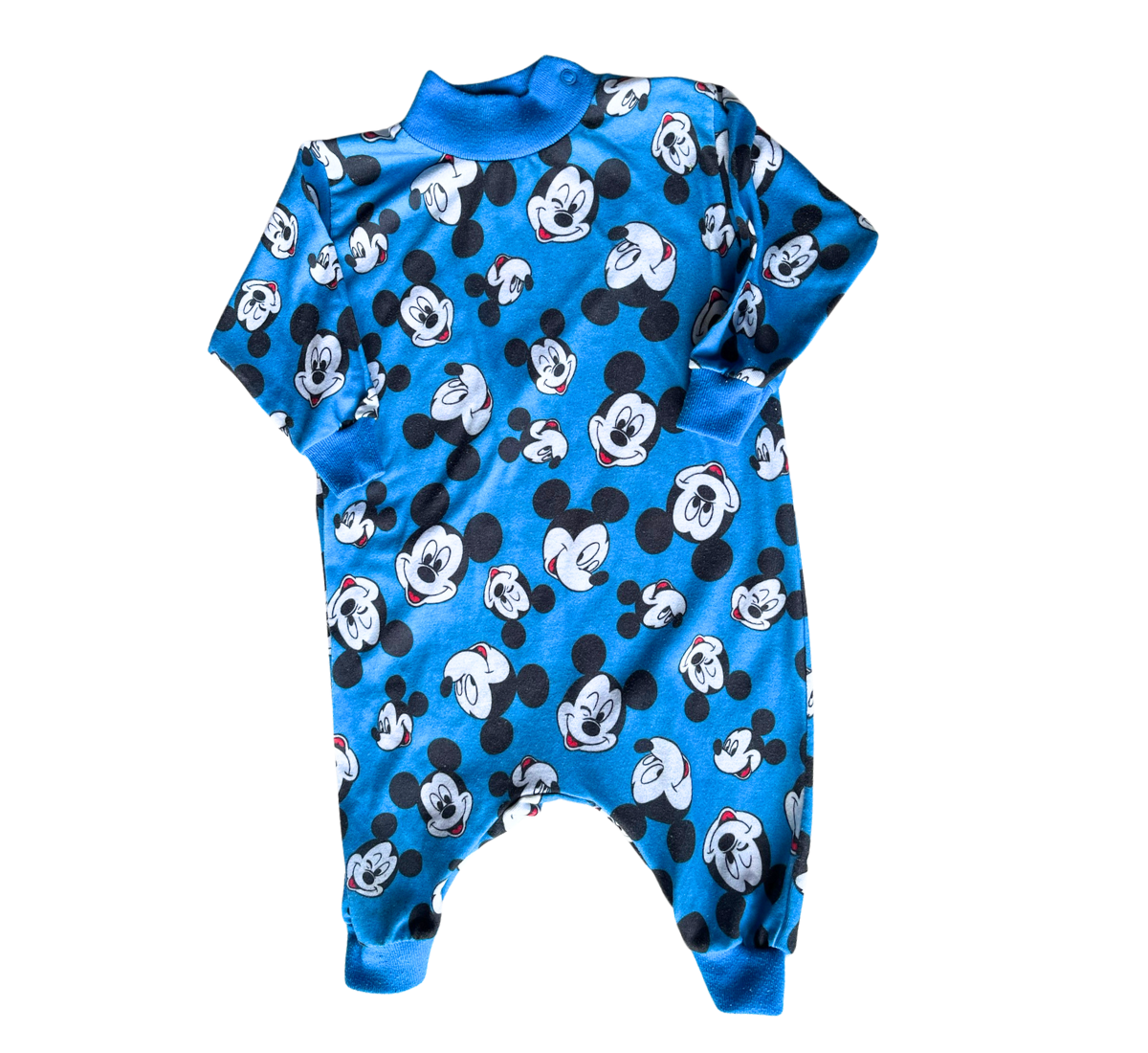 RARE 90s Disney Mickey Mouse All-Over-Print Romper Blue Size 0-1