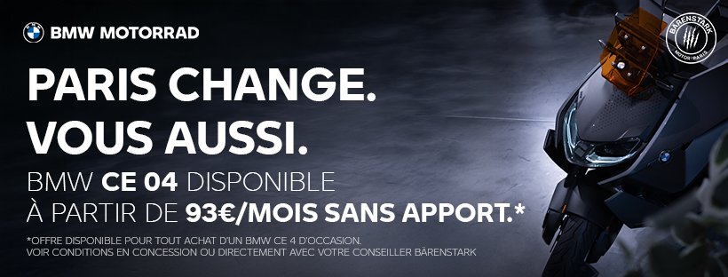 Passez à l'électrique : découvrez notre offre exclusive sur le BMW CE 04 