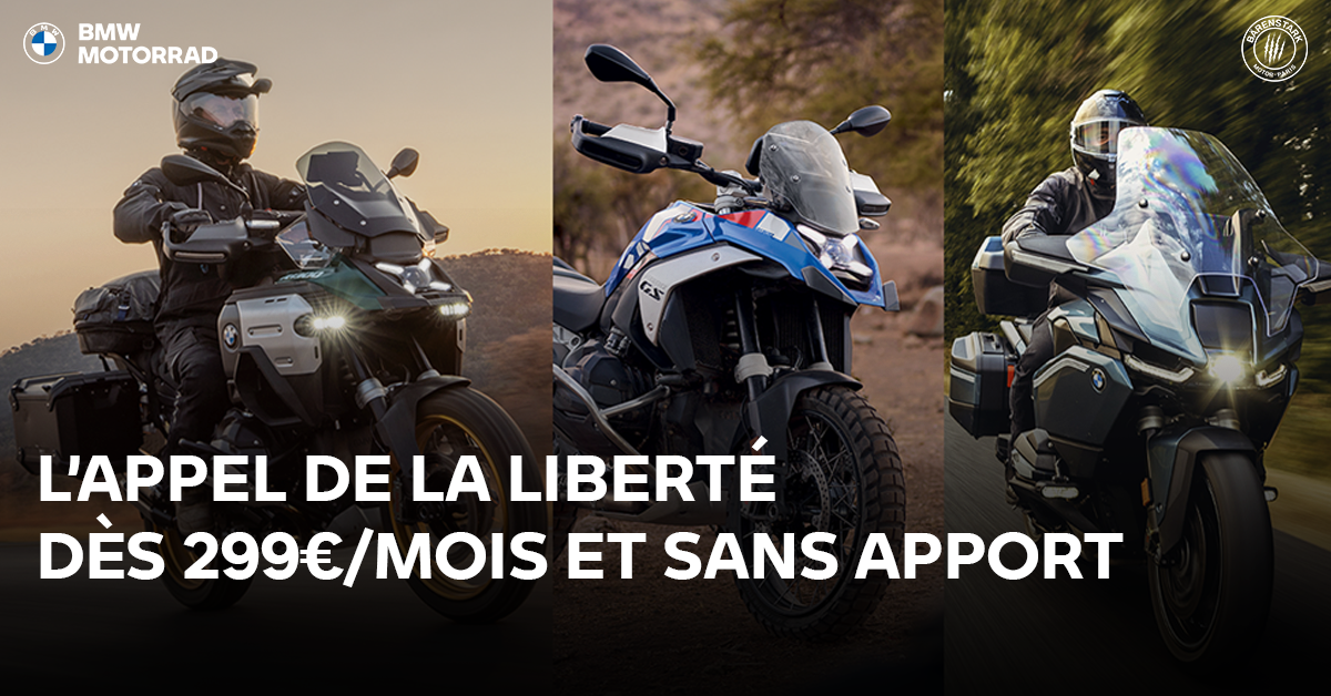 L’appel de la liberté dès 299€/mois | BMW R 1300 GS, R 1300 GS Adventure, R 1300 RT, toutes en finition PRO !