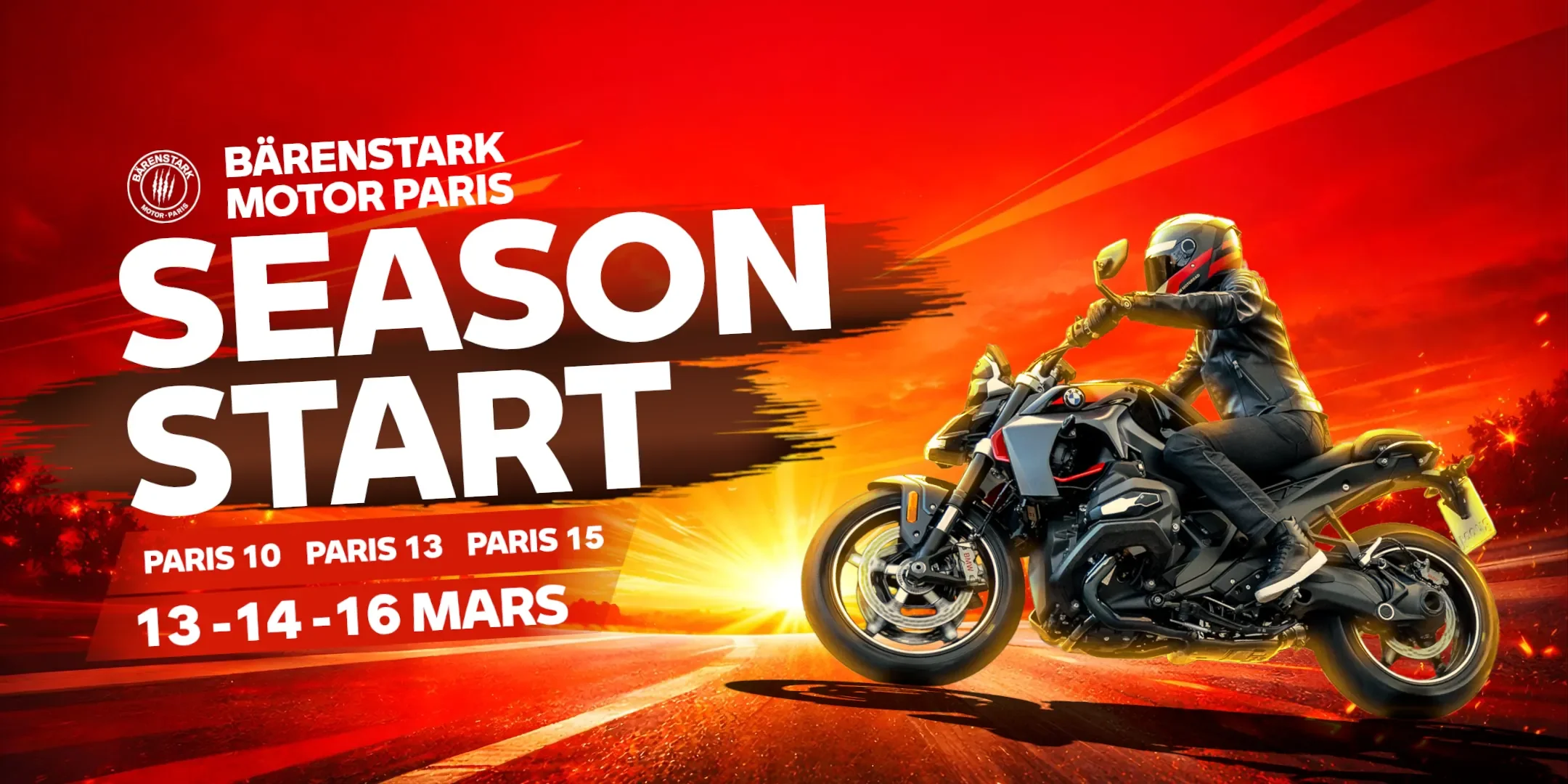 Season Start BMW Motorrad à Paris dans les concessions Bärenstark Paris 10, Paris 13 et Paris 15, les 13,14 et 16 mars 2026