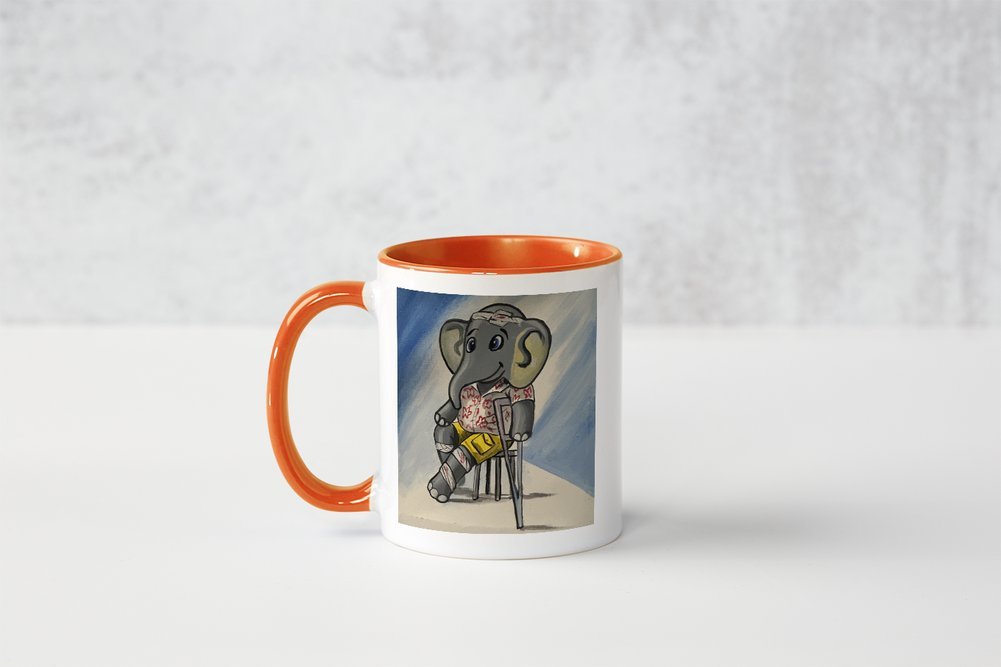 Elephant First Aid Mug - Orange.jpeg