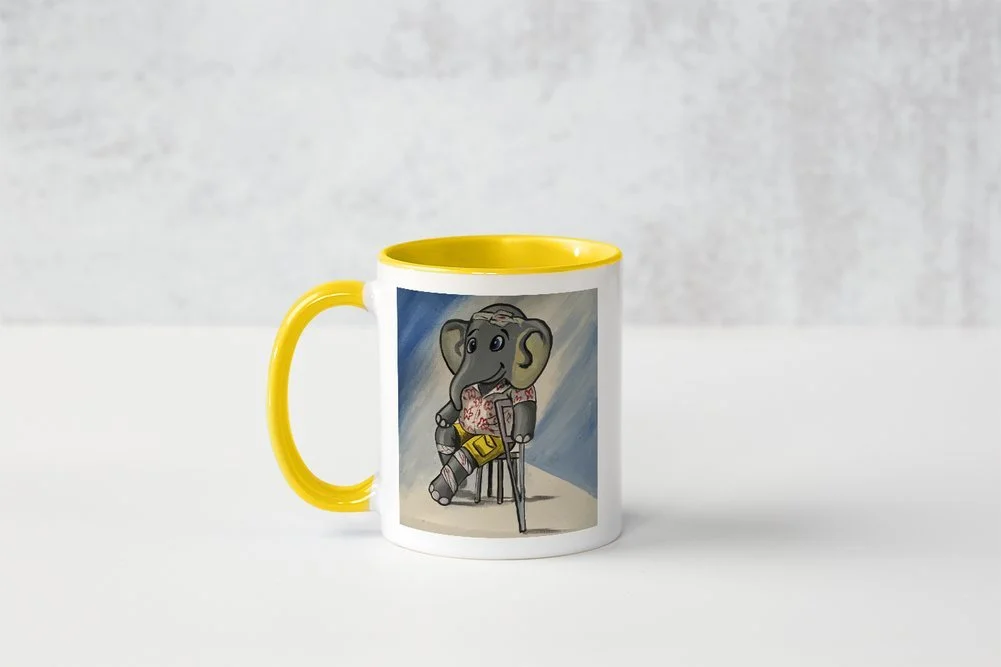 Elephant First Aid Mug - Yellow.jpeg