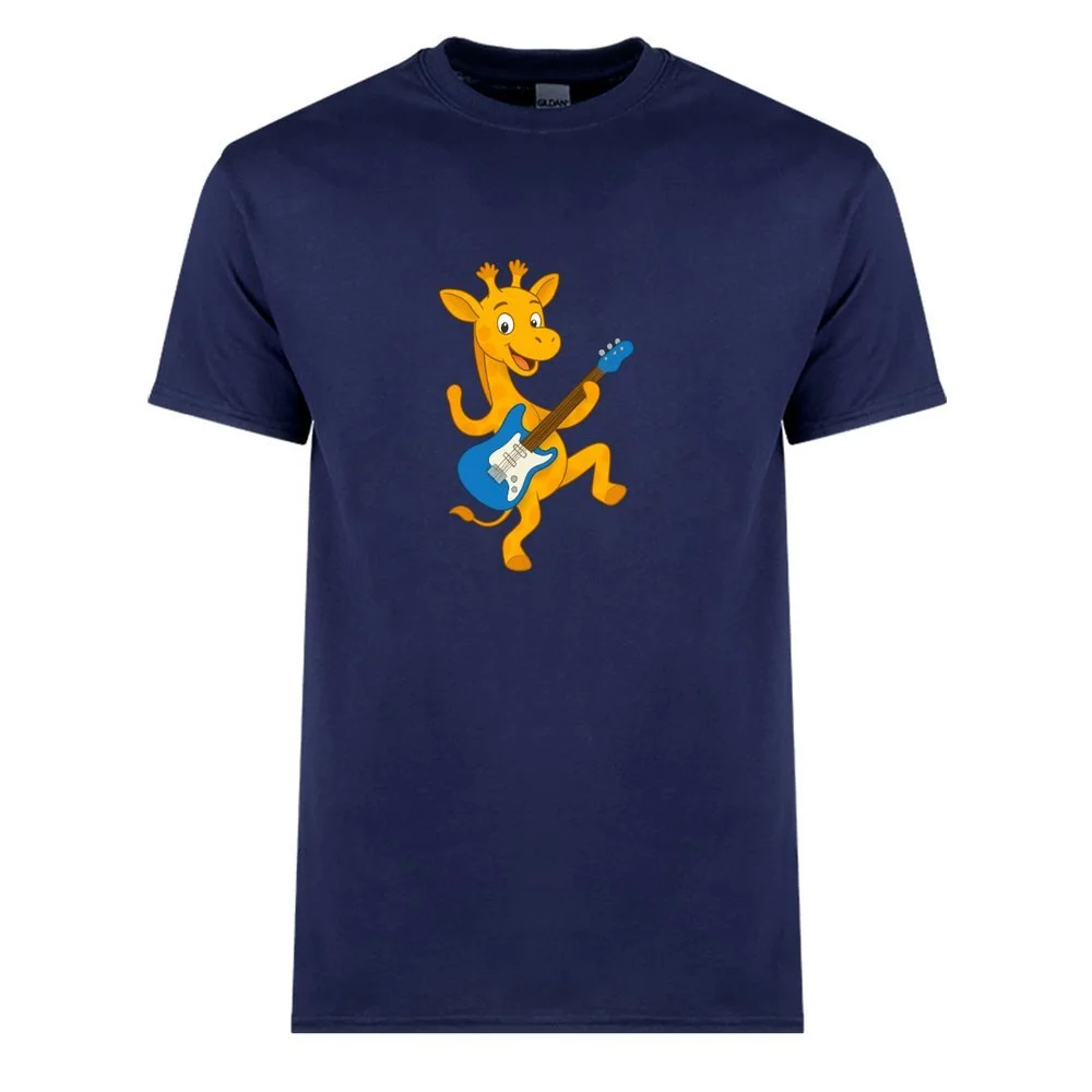 Twiga with guitar - Mens blue t-shirt.jpeg