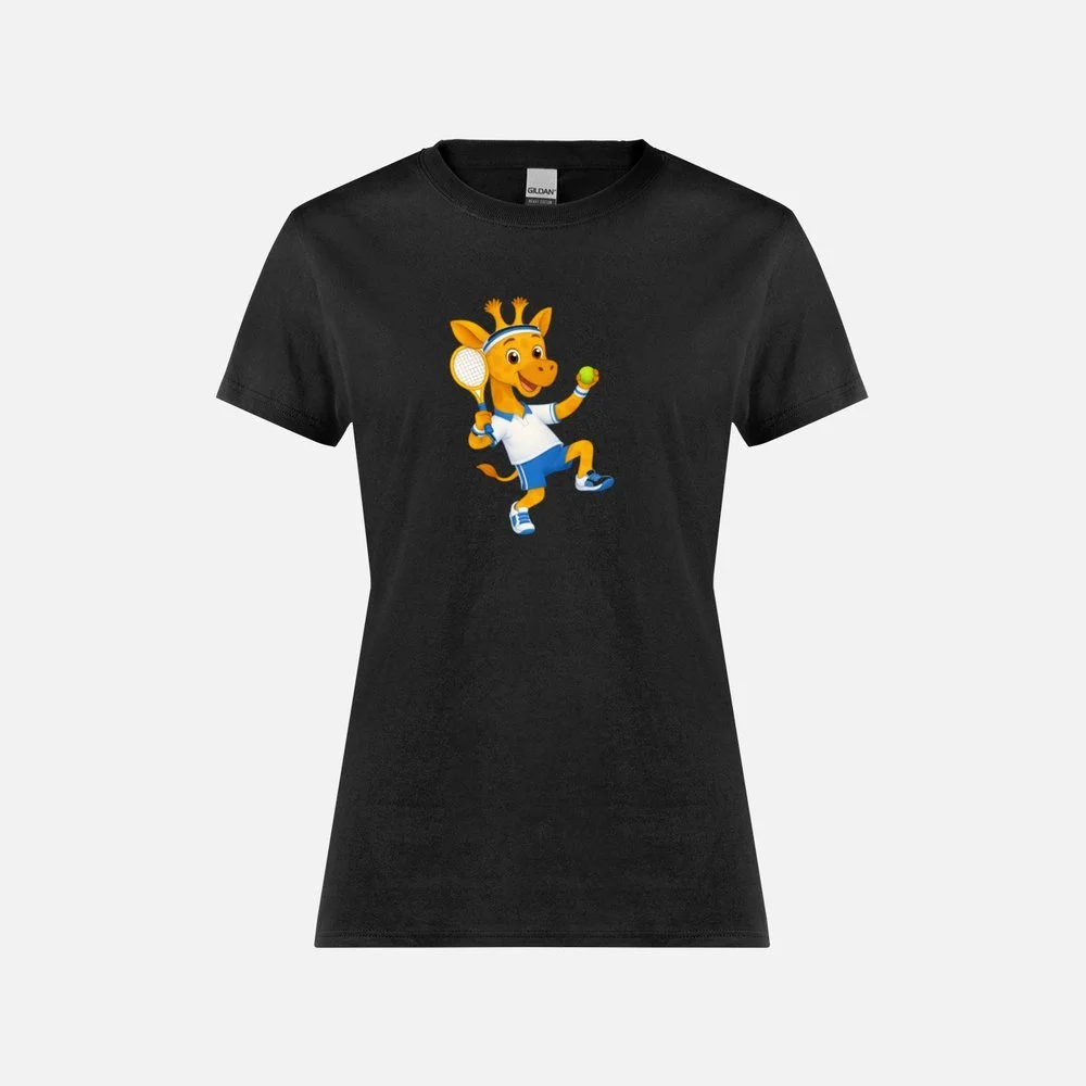 Twiga Tennis - Womens Black T-shirt.jpeg