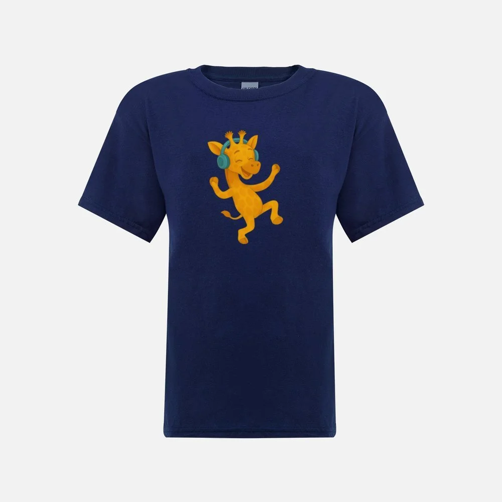 Dancing Twiga Children's Blue T-shirt.jpeg