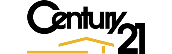Logo de Century 21 avec un symbole de maison stylisé en jaune.