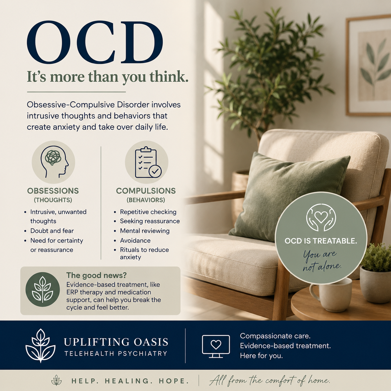 Understanding OCD: Symptoms, Intrusive Thoughts, and What Treament Looks Like