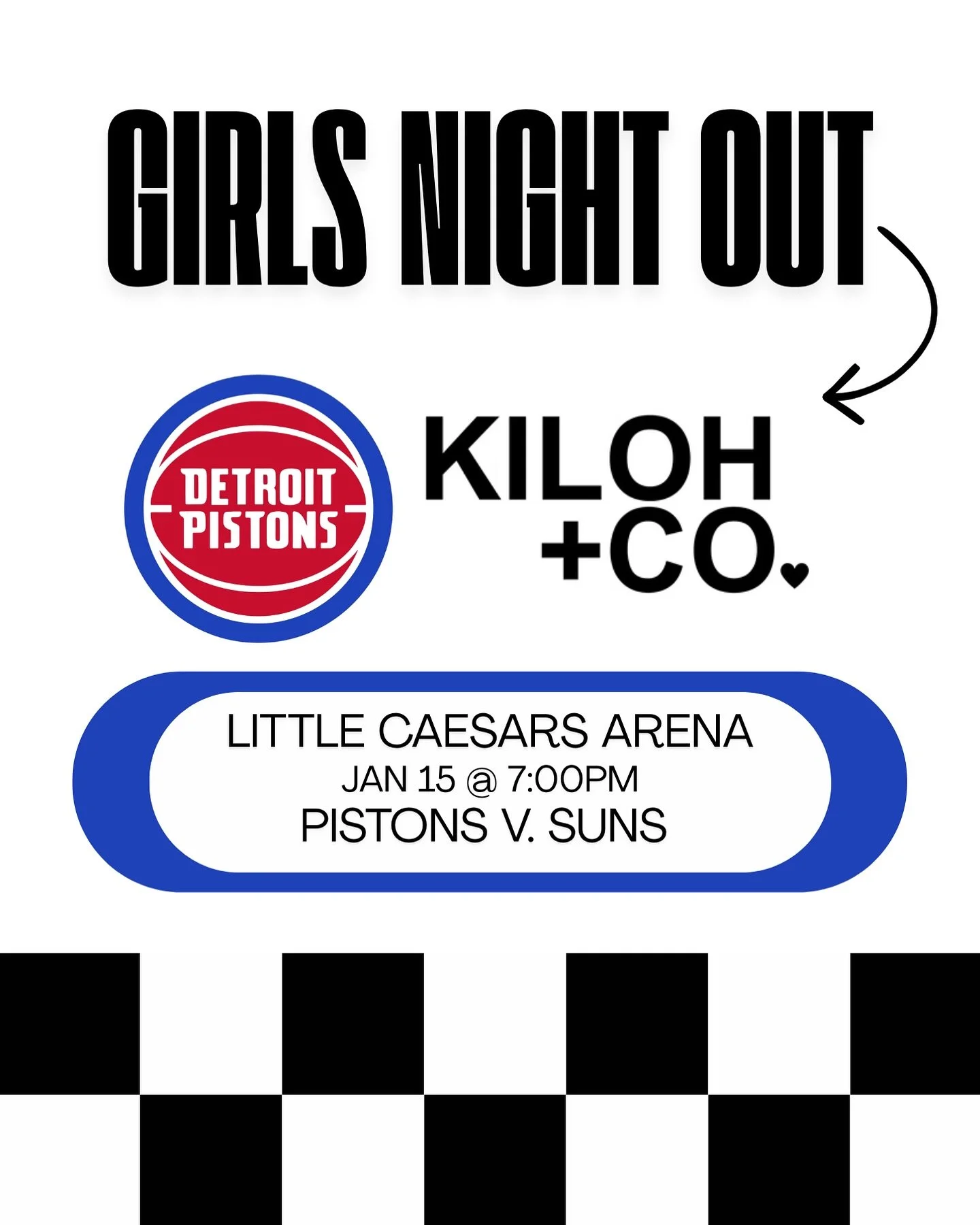SO stoked to be popping up with @kilohandco at their Girls Night Out tomorrow at LCA 🏀 and wait until you see the minis 👀 see you soon @detroitpistons ❤️💙