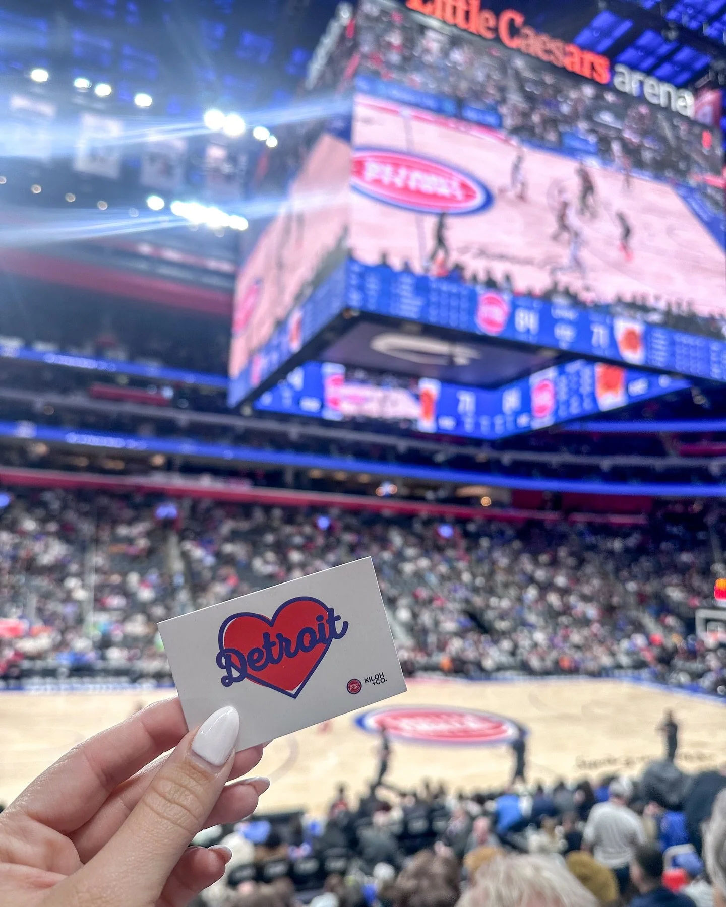 Say it with me&hellip;..Deeeeetroit Basketballlllllllll ❤️ @detroitpistons x @kilohandco vibes heading into the playoffs next week 🫶🏽