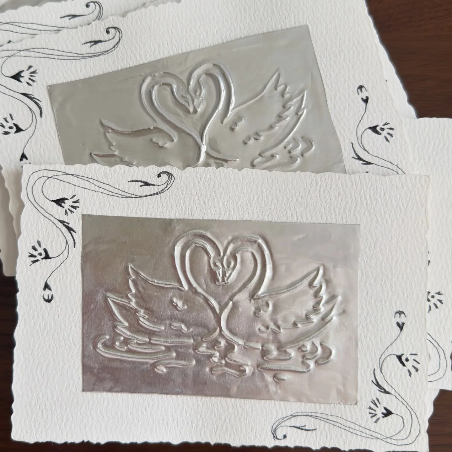 Every shipment of the Rituals of Devotion collection included these custom cards🦢🩶 they&rsquo;re precious and I&rsquo;m so grateful to the lovely artist @studio.decay
