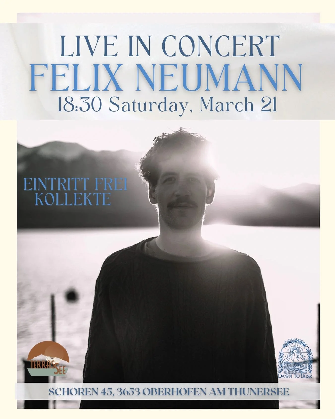 ✨ Live in concert at TerrasSee Winter Edition ✨

This Saturday we&rsquo;re excited to welcome Felix Neumann back for a special additional live session 🎶

Join us for an intimate indoor concert in our cozy workshop room &mdash; the perfect setting fo
