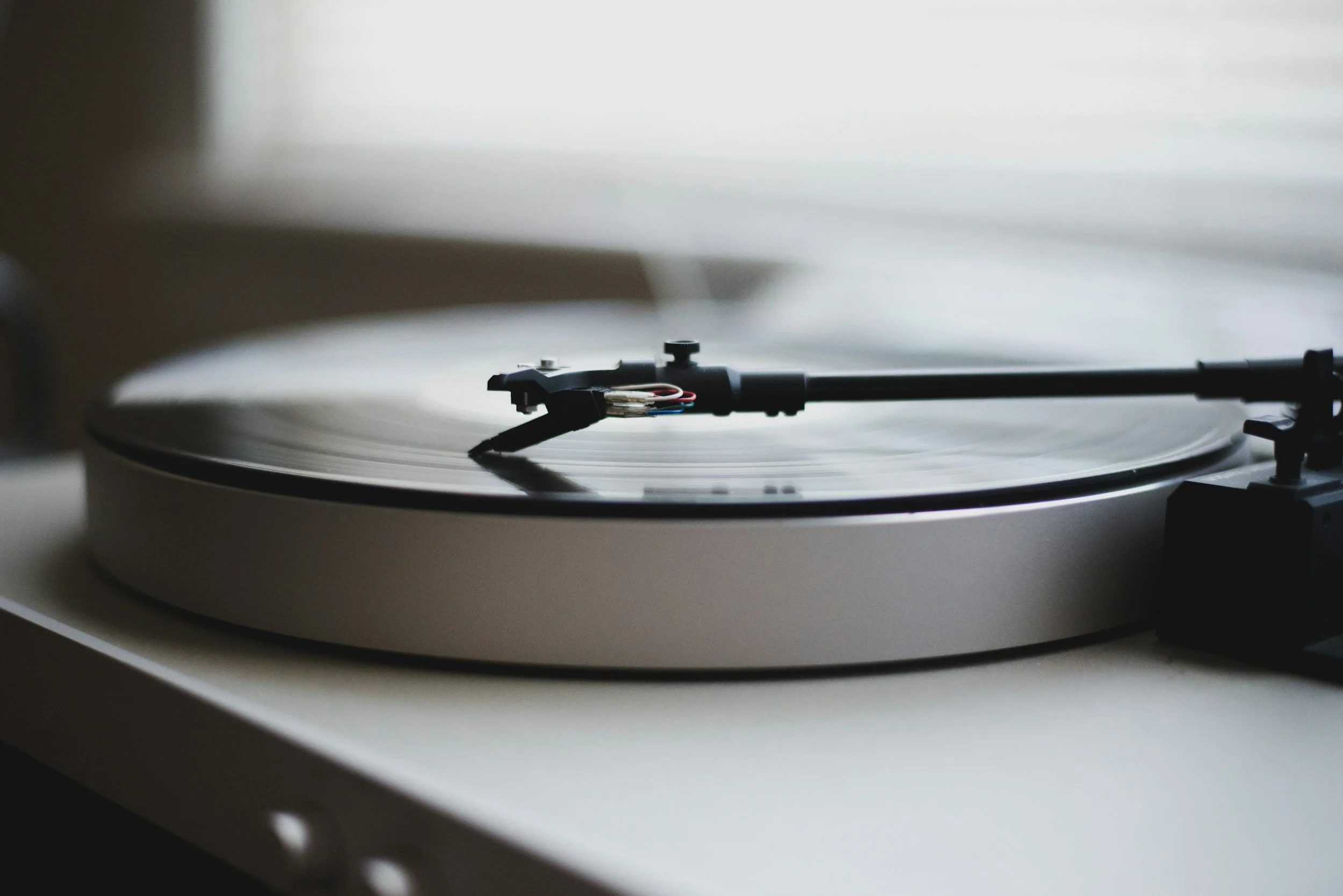 Album on a record player